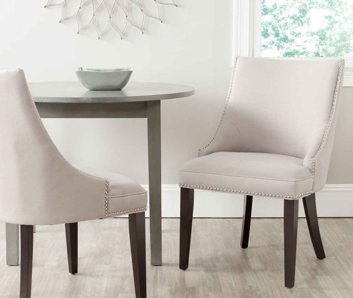 Safavieh Afton Side Chair Silver Nail Heads - Set Of 2 | Dining Chairs | Modishstore - 5