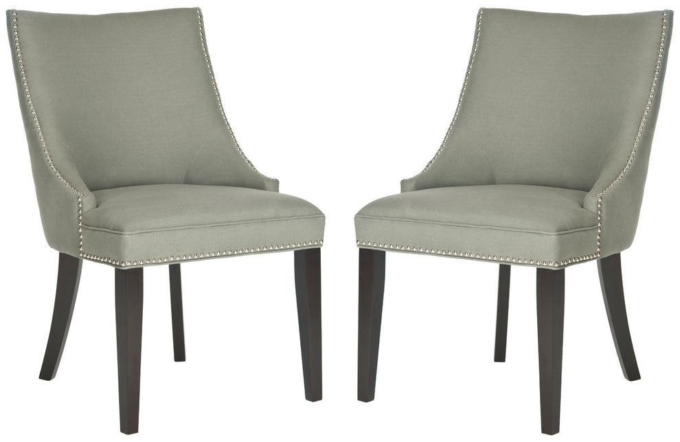 Safavieh Afton Side Chair Silver Nail Heads - Set Of 2 | Dining Chairs | Modishstore - 4