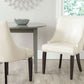Safavieh Afton 20''H Side Chair (Set Of 2) - Nickel Nail Heads - Flat Cream | Dining Chairs | Modishstore