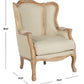 Safavieh Fallon Wing Chair - Beige | Accent Chairs | Modishstore - 3