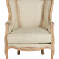 Safavieh Fallon Wing Chair - Beige | Accent Chairs | Modishstore - 2