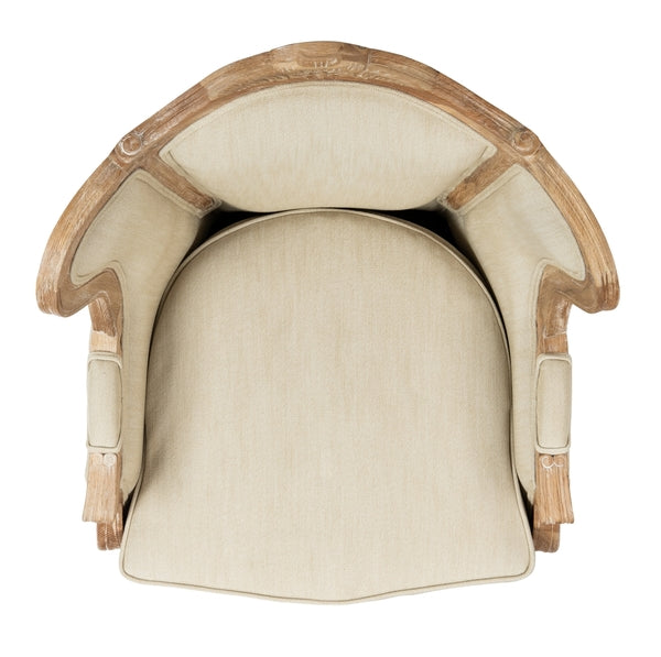 Safavieh Fallon Wing Chair - Beige | Accent Chairs | Modishstore - 5
