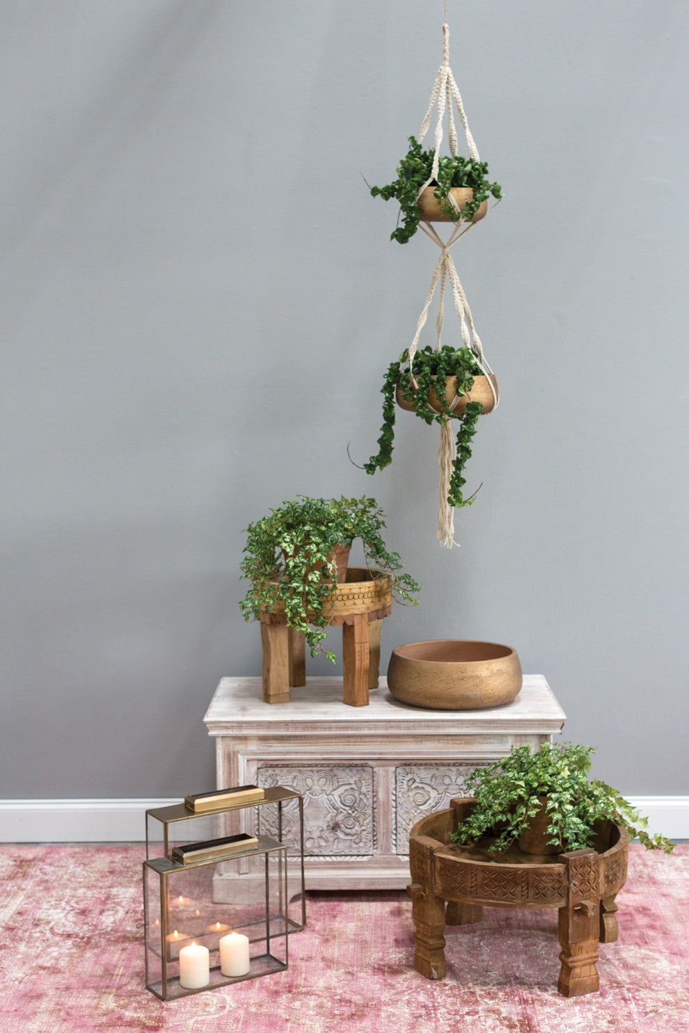 Mecca Bowl And Planter Set Of 4 By Accent Decor | Planters, Troughs & Cachepots | Modishstore - 1