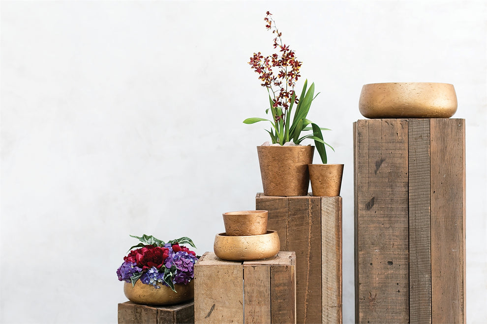 Mecca Bowl And Planter Set Of 4 By Accent Decor | Planters, Troughs & Cachepots | Modishstore - 3