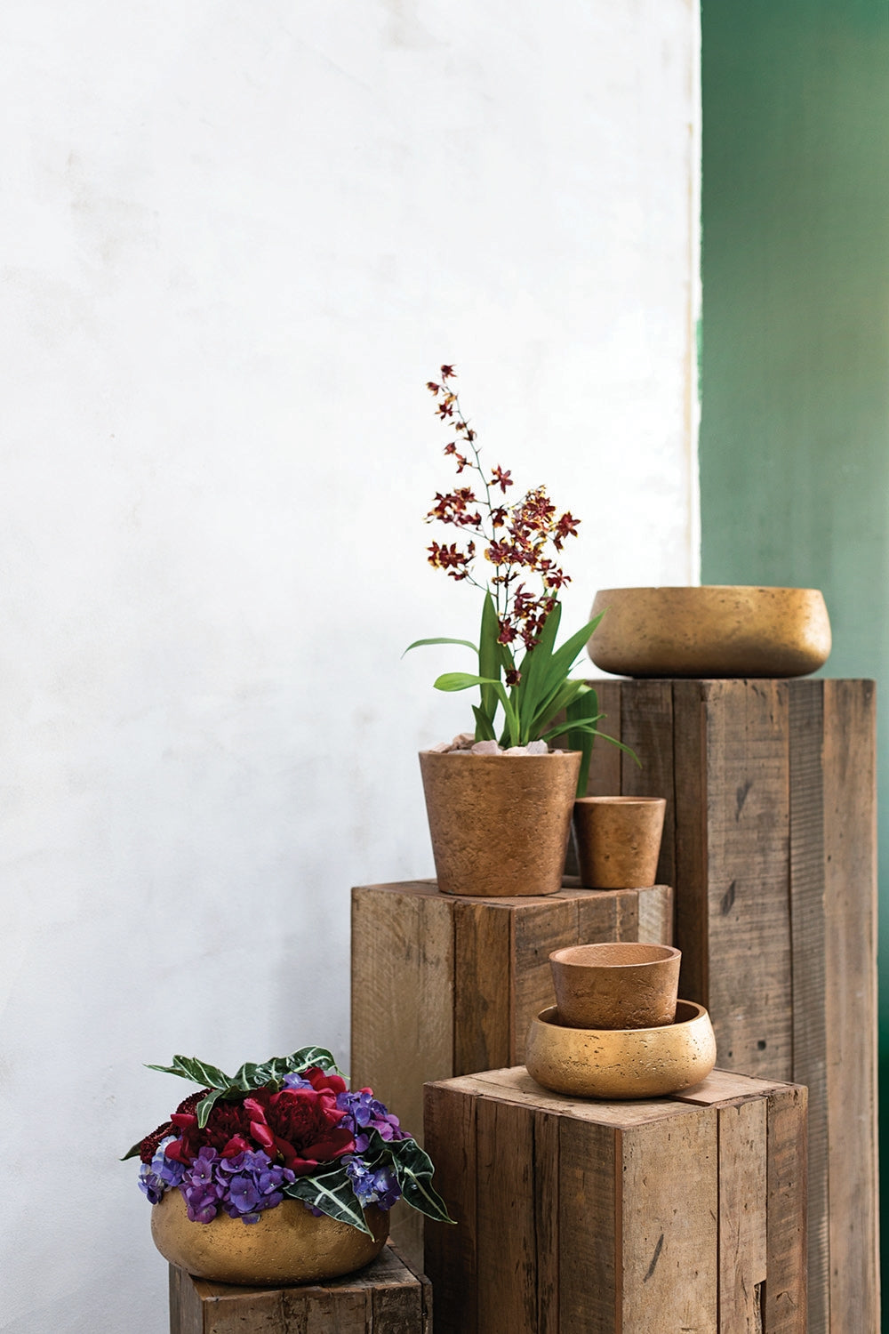 Mecca Bowl And Planter Set Of 4 By Accent Decor | Planters, Troughs & Cachepots | Modishstore - 5