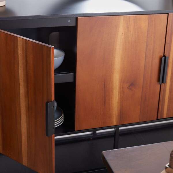 Safavieh Vance 3 Door 2 Shelf Sideboard - Brown | Sideboards | Modishstore - 2