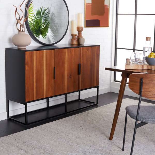 Safavieh Vance 3 Door 2 Shelf Sideboard - Brown | Sideboards | Modishstore - 4