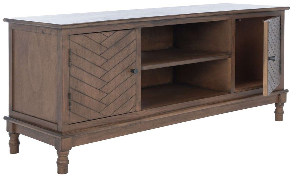 Safavieh Magnolia 2 Door 2 Shelf Media Stand - Brown | TV Stands | Modishstore - 3