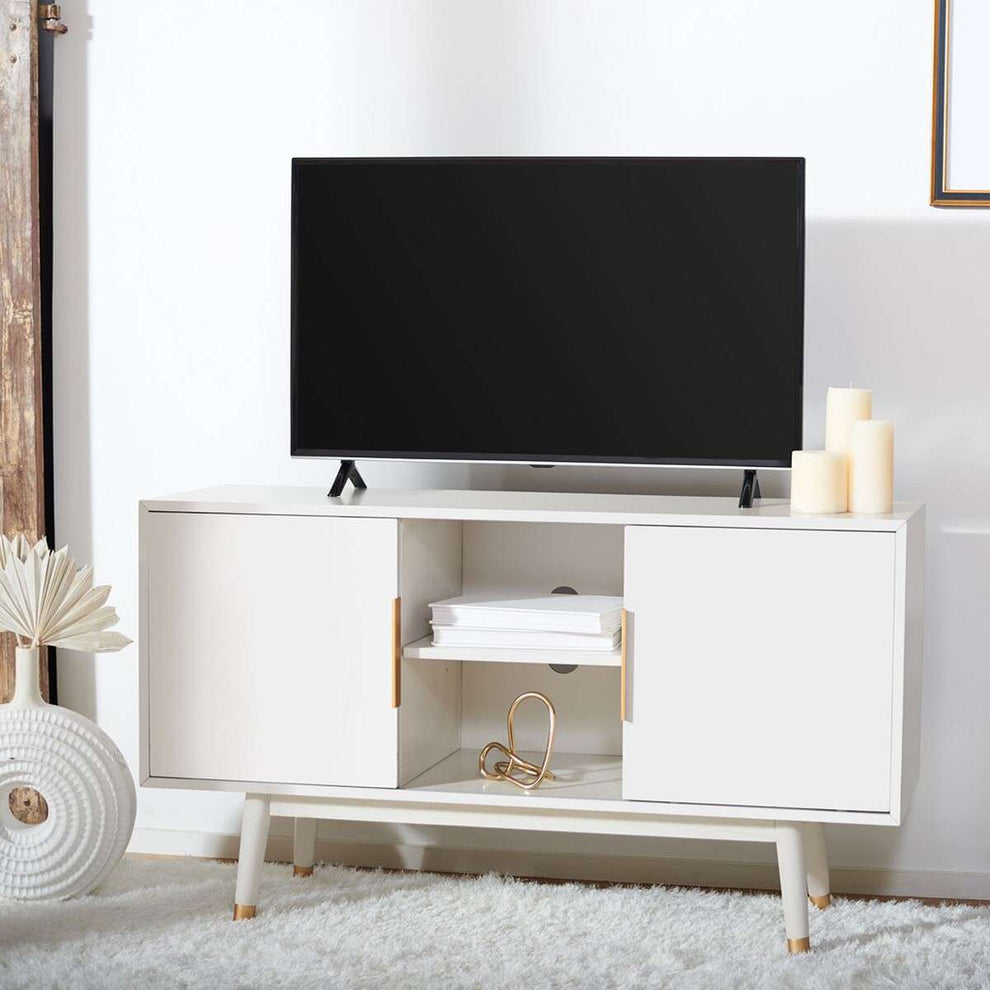 Safavieh Ligia 2 Door Media Stand - White | TV Stands | Modishstore - 4