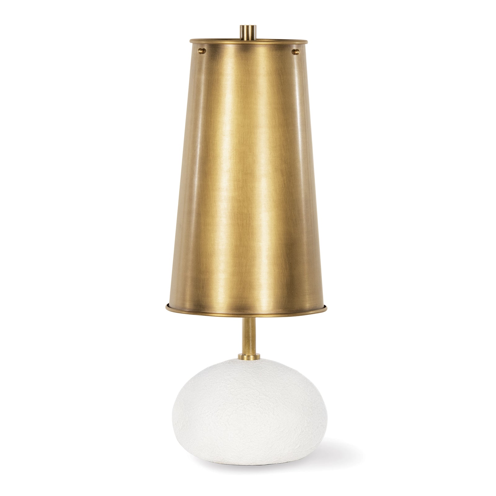 Hattie Concrete Mini Lamp Natural Brass By Regina Andrew | Table Lamps | Modishstore - 3