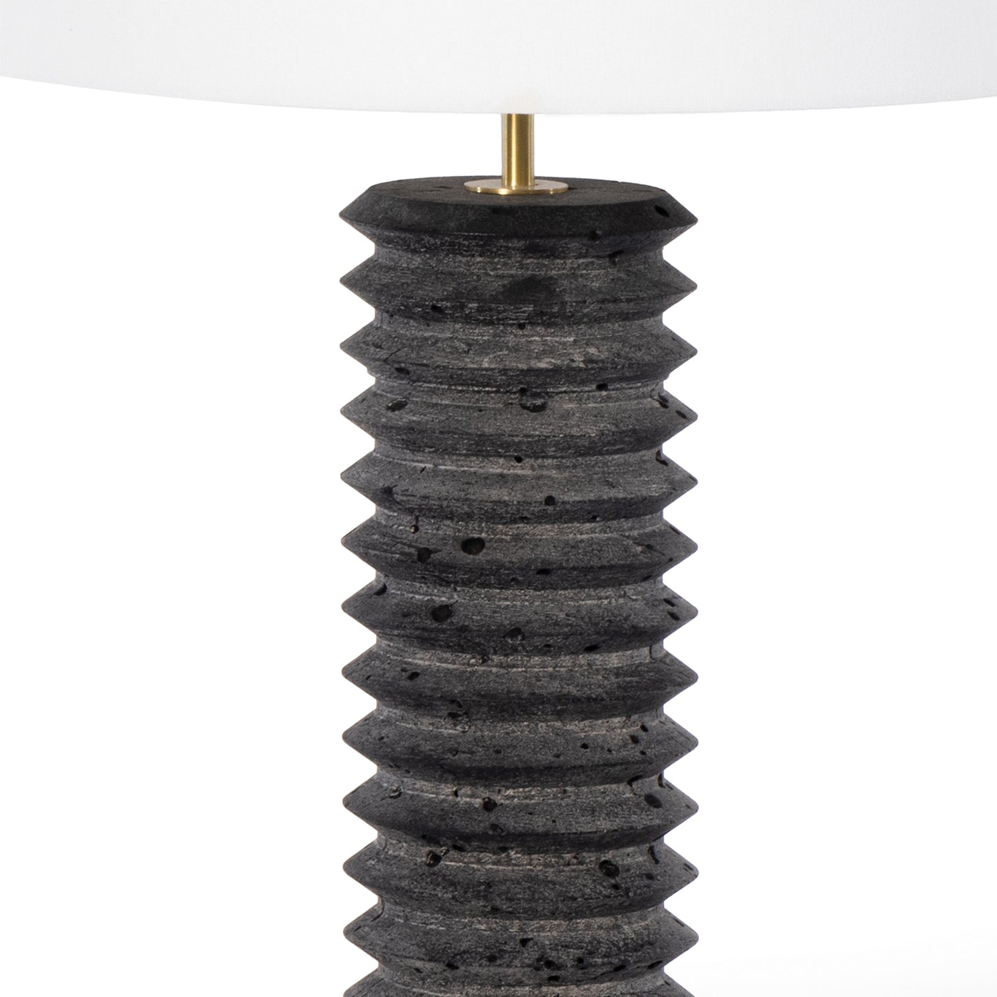 Noir Column Travertine Lamp By Regina Andrew - 13-1586 | Table Lamps | Modishstore - 5