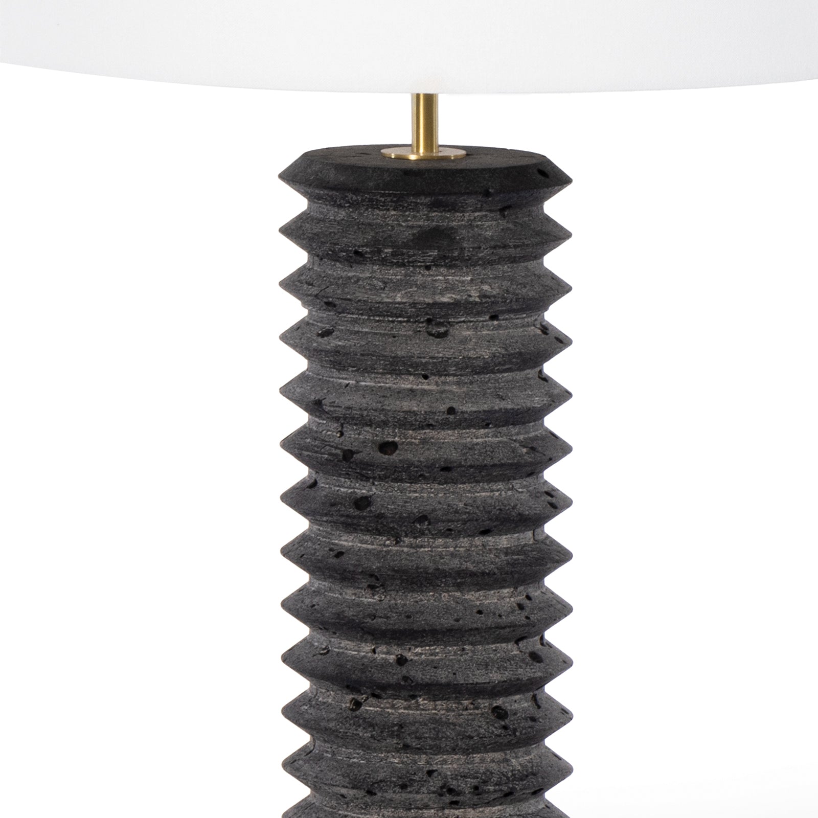 Noir Column Travertine Lamp By Regina Andrew - 13-1586 | Table Lamps | Modishstore - 5