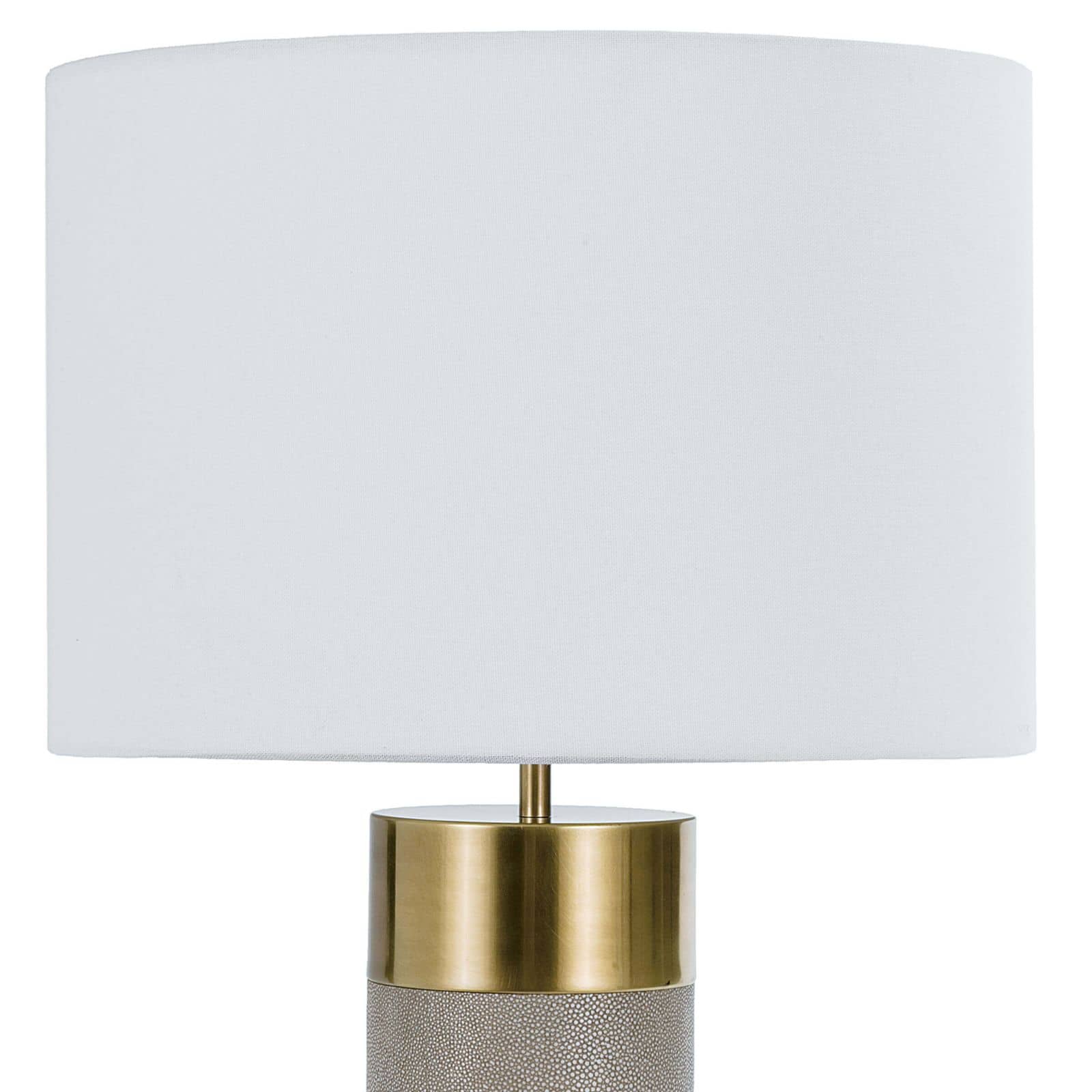 Harlow Ivory Gray Shagreen Cylinder Table Lamp By Regina Andrew | Table Lamps | Modishstore - 4
