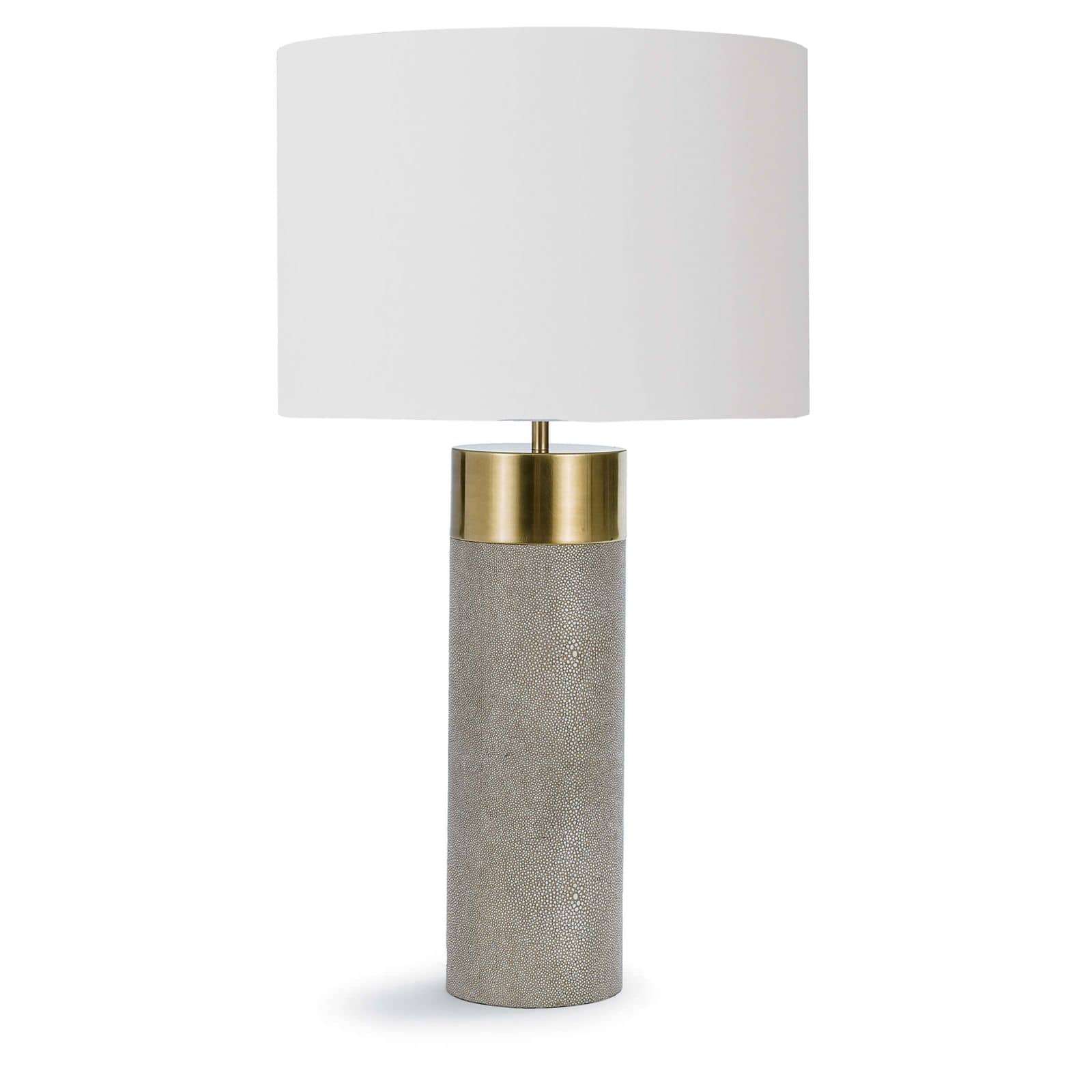 Harlow Ivory Gray Shagreen Cylinder Table Lamp By Regina Andrew | Table Lamps | Modishstore - 3