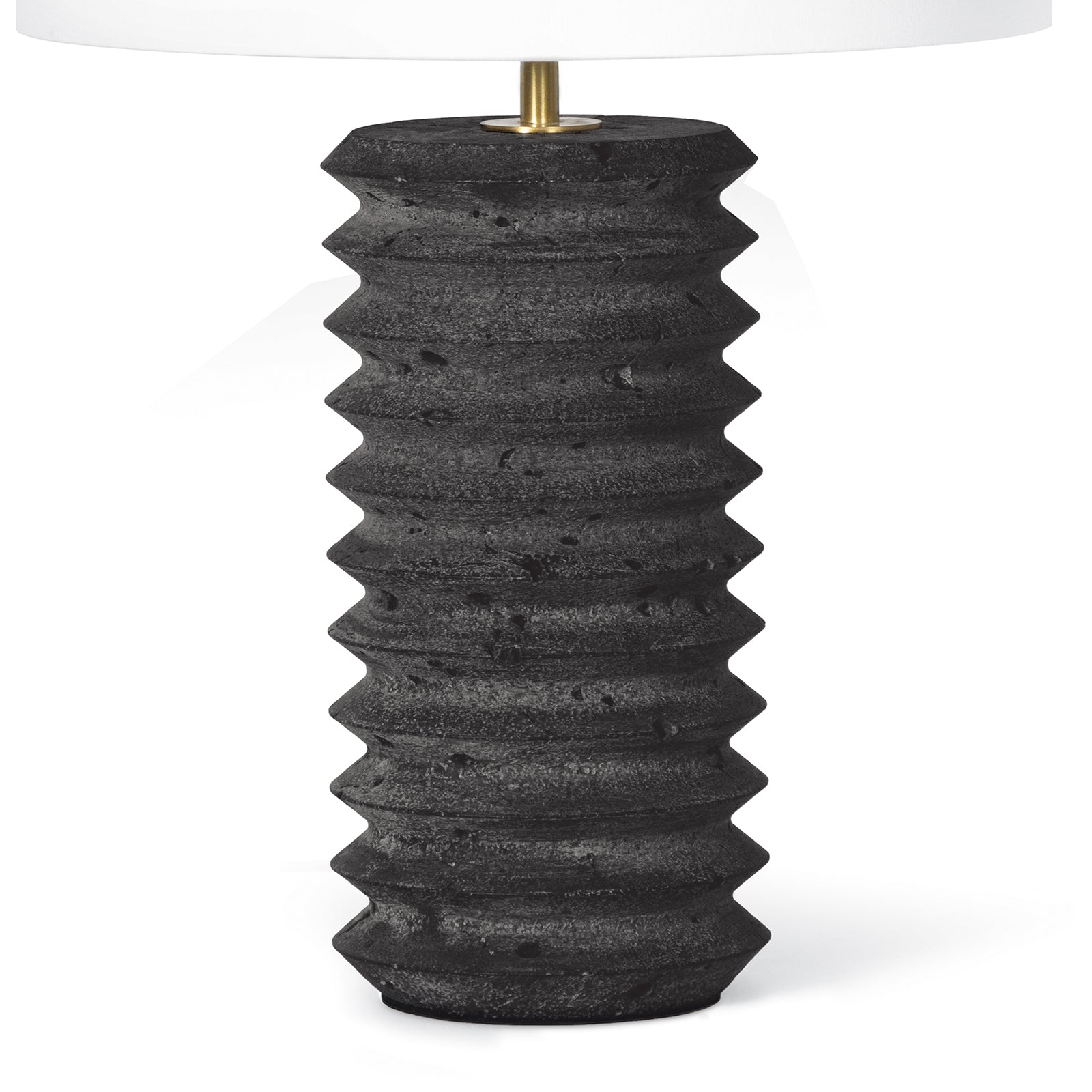 Noir Column Travertine Lamp By Regina Andrew | Table Lamps | Modishstore - 5