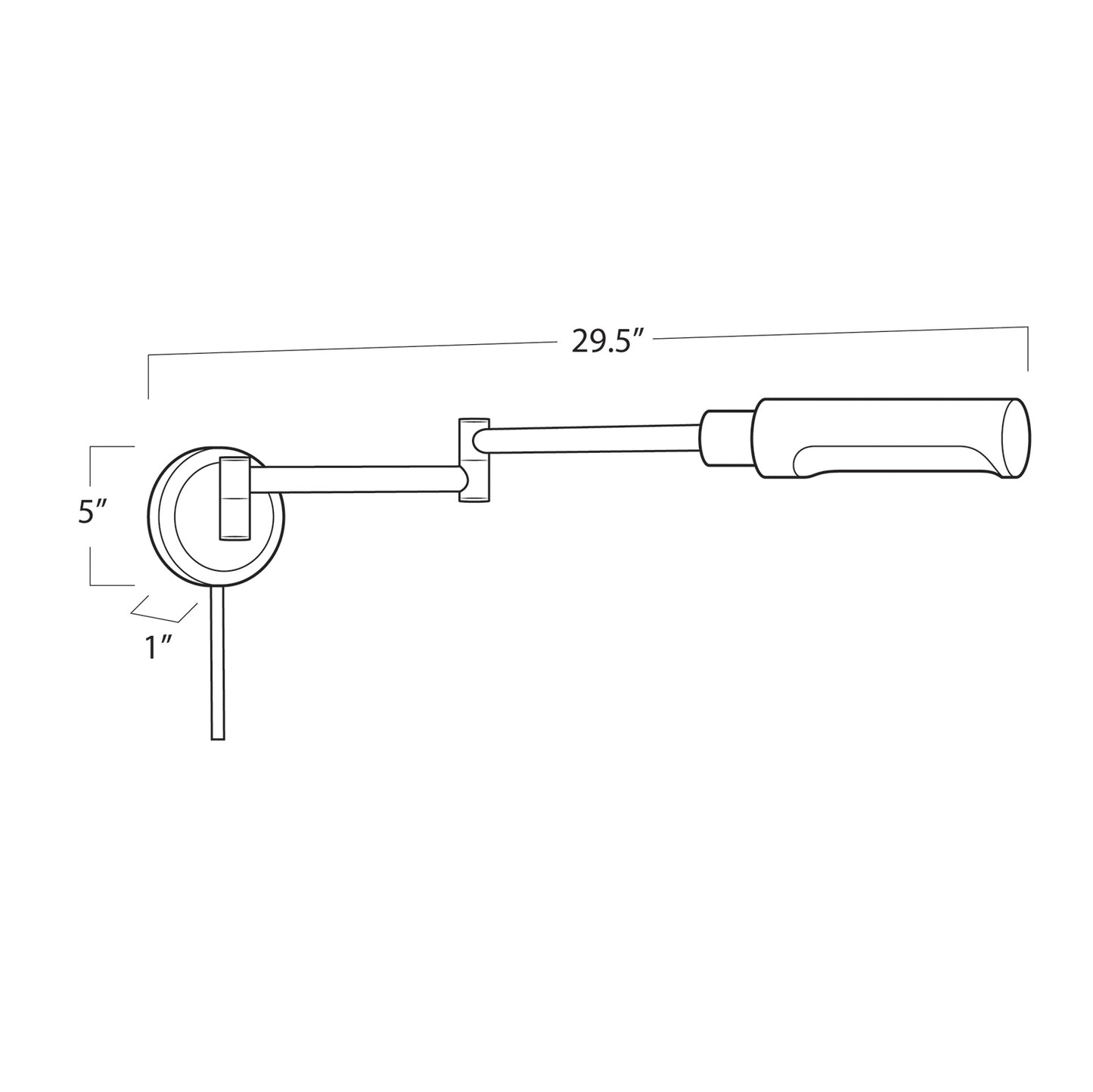 Noble Swing Arm Task Sconce Polished Nickel By Regina Andrew | Sconces | Modishstore - 2