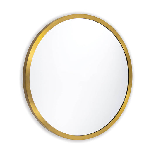 Doris Round Mirror Natural Brass By Regina Andrew | Mirrors | Modishstore