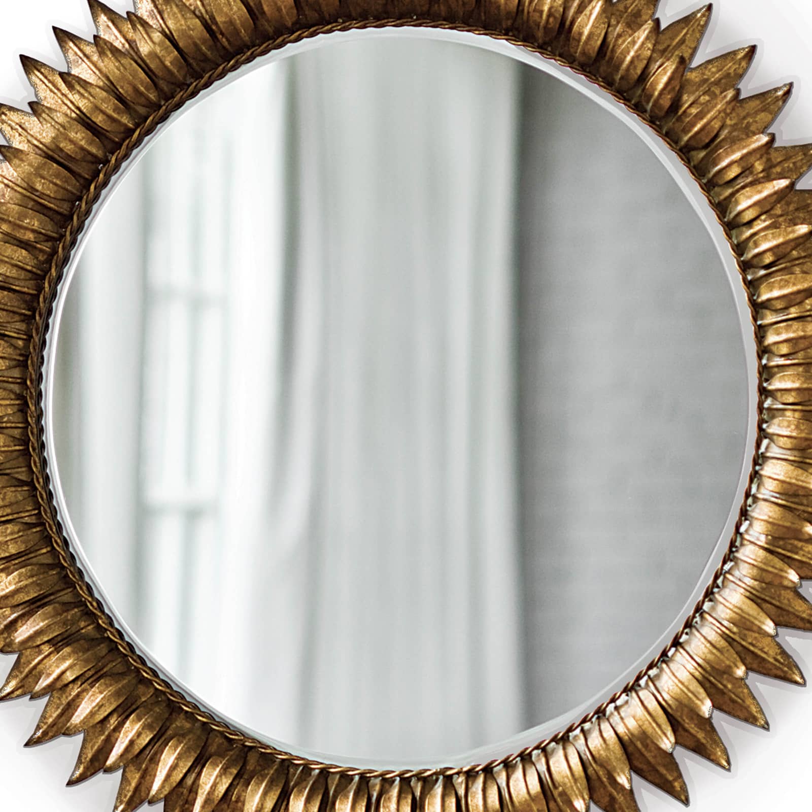 Sun Flower Mirror Small Antique Gold By Regina Andrew | Mirrors | Modishstore - 6