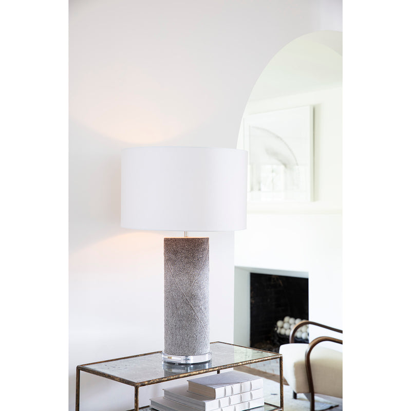 Andres Column Table Lamp Gray By Regina Andrew | Table Lamps | Modishstore