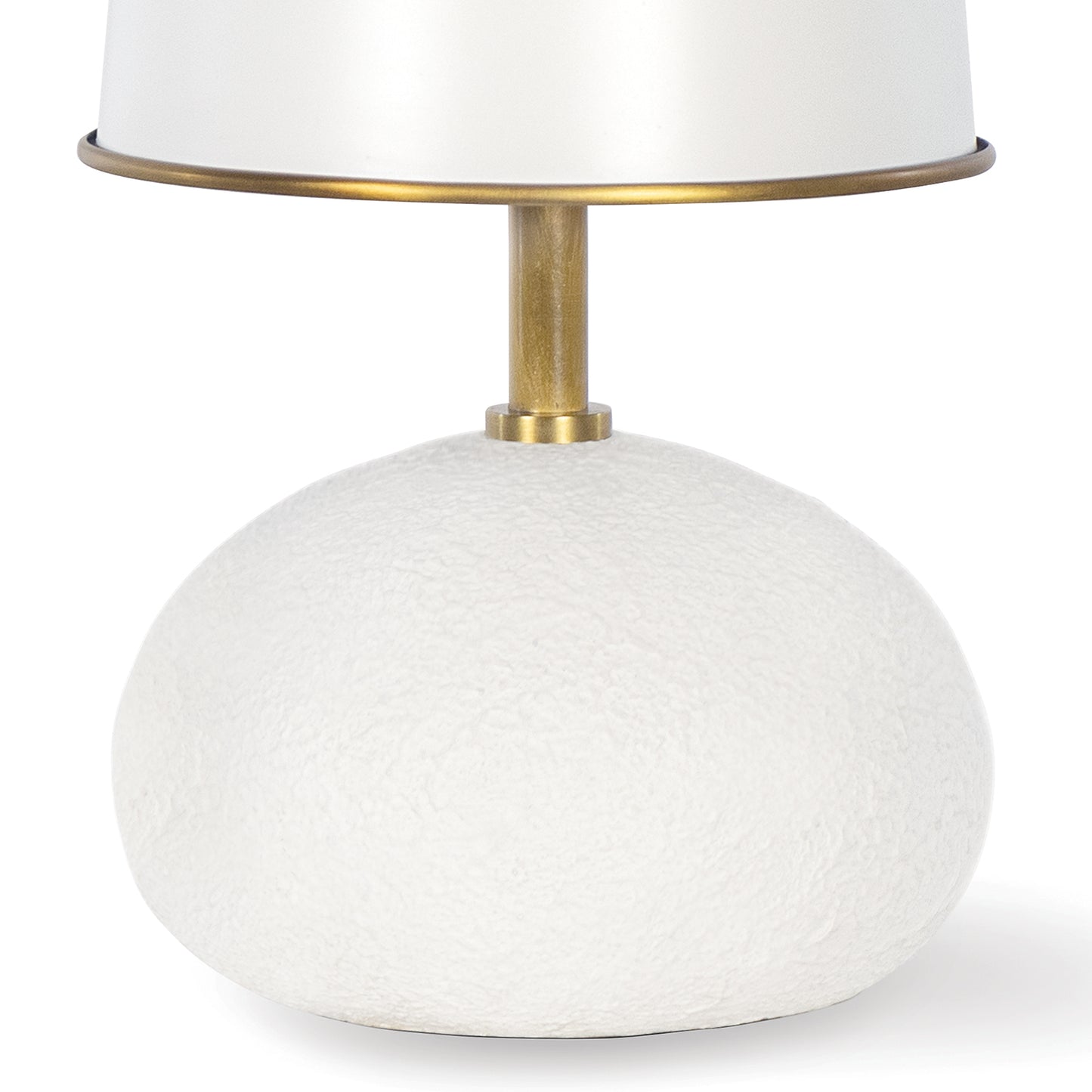 Hattie Concrete Mini Lamp White and Natural Brass By Regina Andrew | Table Lamps | Modishstore - 5
