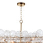 Bubbles Chandelier Linear Clear Natural Brass By Regina Andrew | Chandeliers | Modishstore - 3