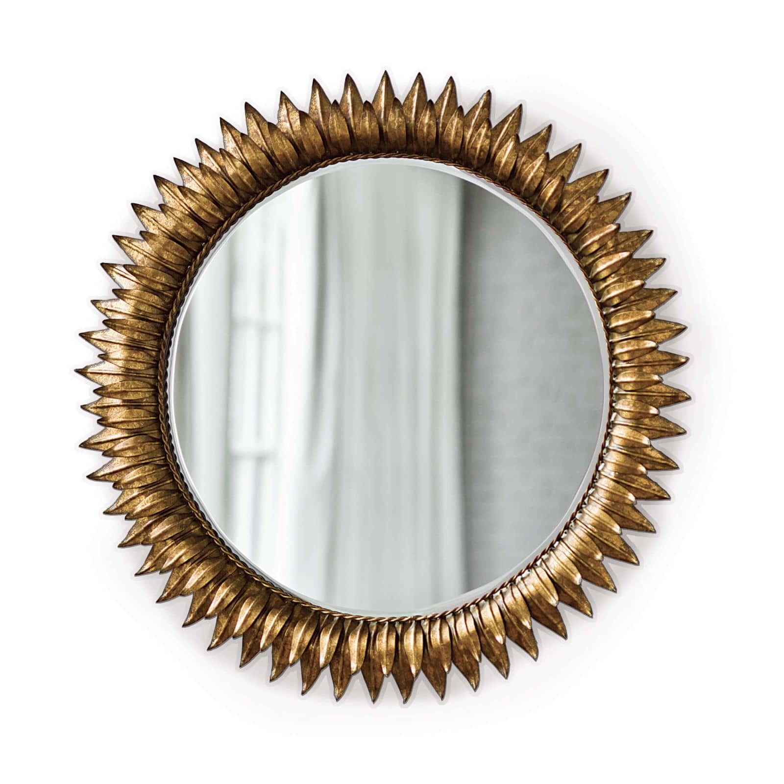 Sun Flower Mirror Small Antique Gold By Regina Andrew | Mirrors | Modishstore - 3