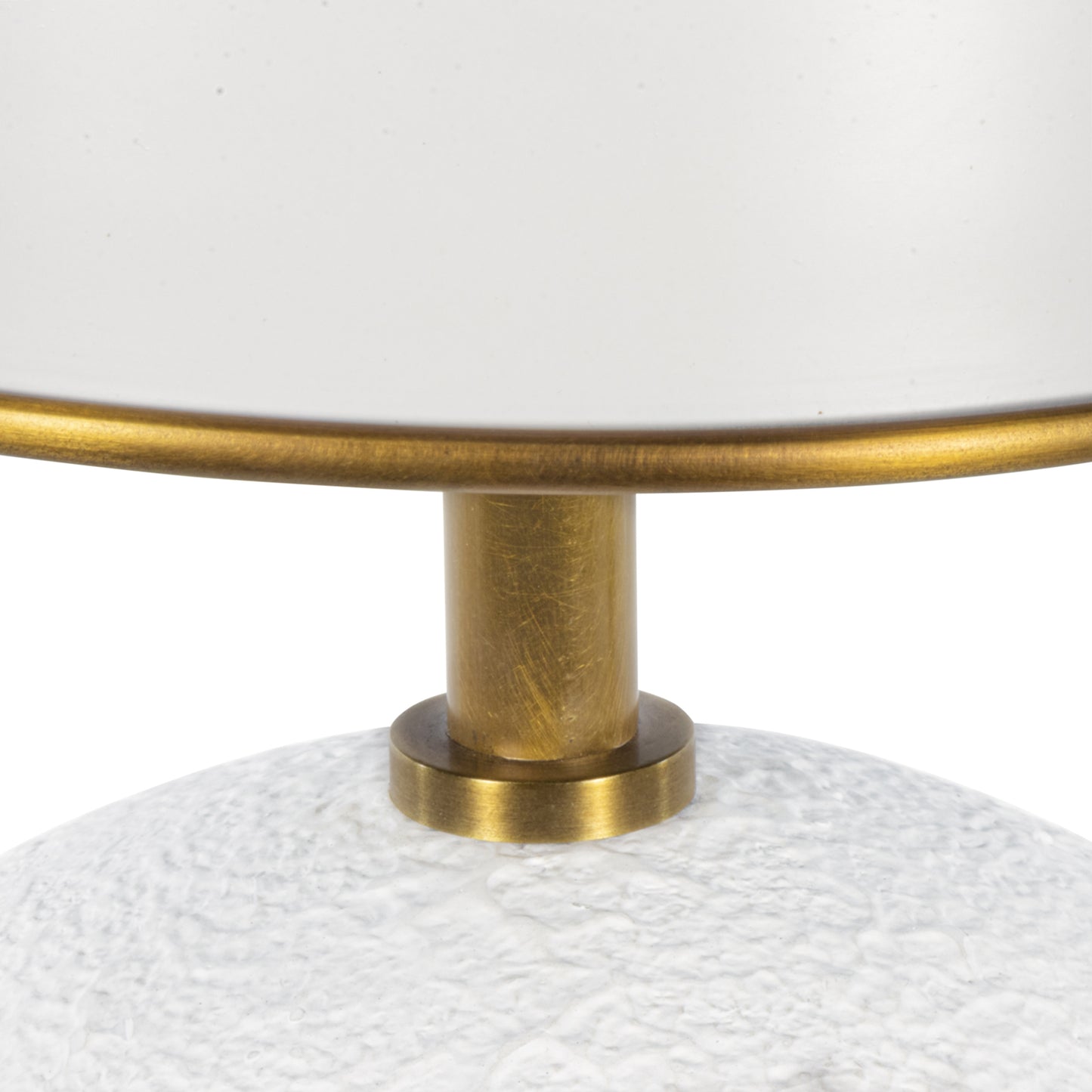 Hattie Concrete Mini Lamp White and Natural Brass By Regina Andrew | Table Lamps | Modishstore - 4