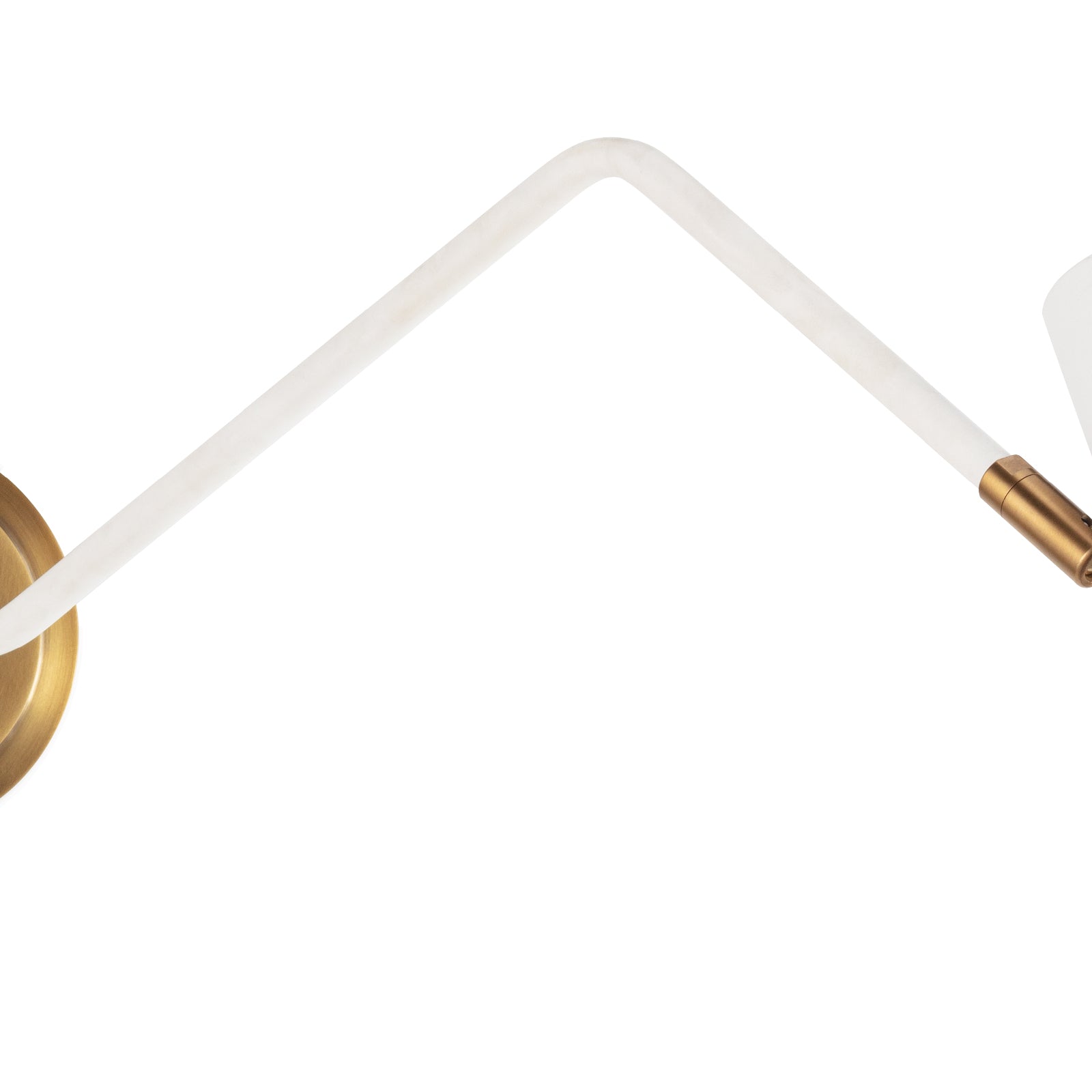Spyder Single Arm Sconce White and Natural Brass By Regina Andrew | Sconces | Modishstore - 4
