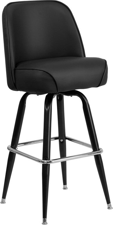 Flash Furniture Metal Barstool With Swivel Bucket Seat | Bar Stools | Modishstore