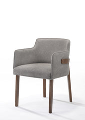Vig Furniture Modrest Jordan Modern Grey & Walnut Dining Chair (Set of 2)