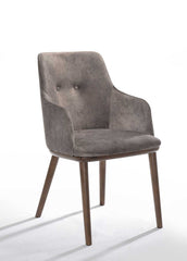 Vig Furniture Modrest Theresa Modern Grey & Walnut Dining Chair (Set of 2)