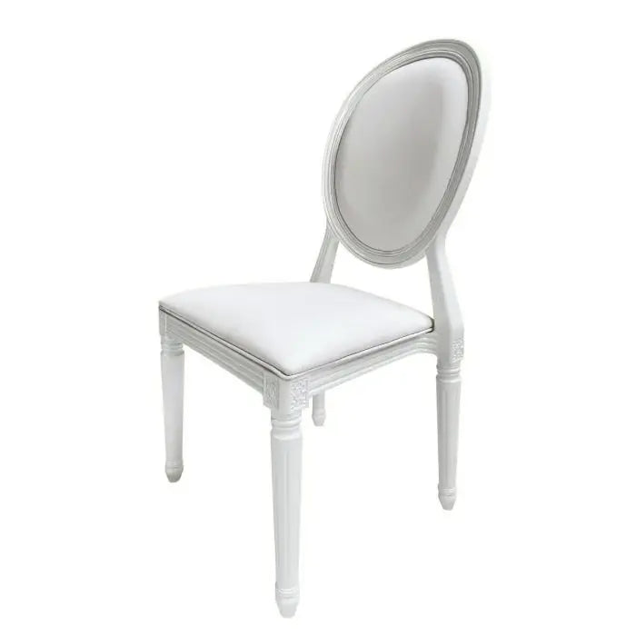 Resin Pop Louis Banquet Chair - White Set Of 4 By Atlas | Dining Chairs| Modishstore - 5