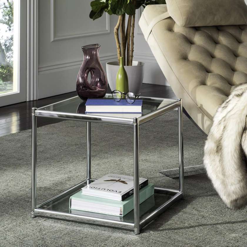 Safavieh Lilias Glass End Table | End Tables | Modishstore - 2
