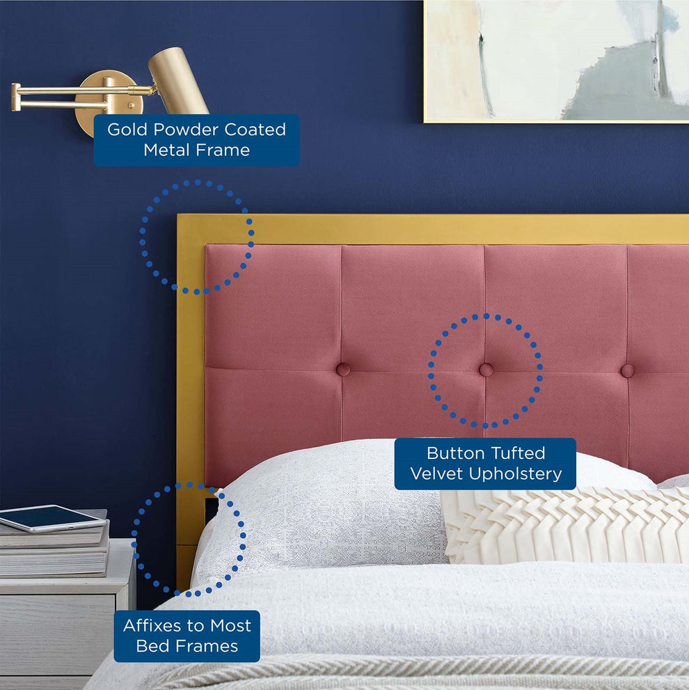 Modway Teagan Tufted Twin Performance Velvet Headboard - MOD-6173 | Headboards | Modishstore - 12