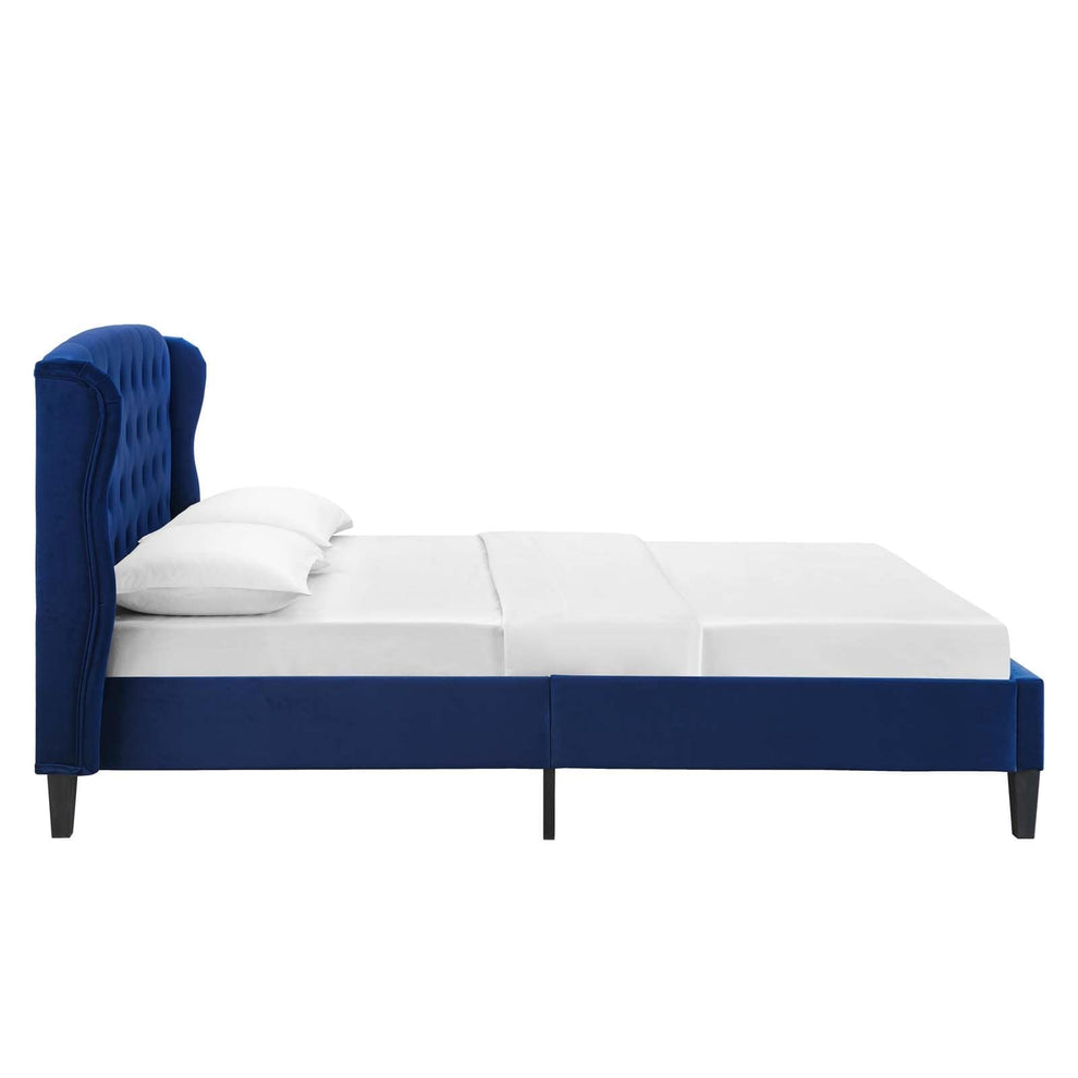 Modway Penelope Tufted Wingback Queen Performance Velvet Platform Bed - MOD-6180 | Beds | Modishstore - 4