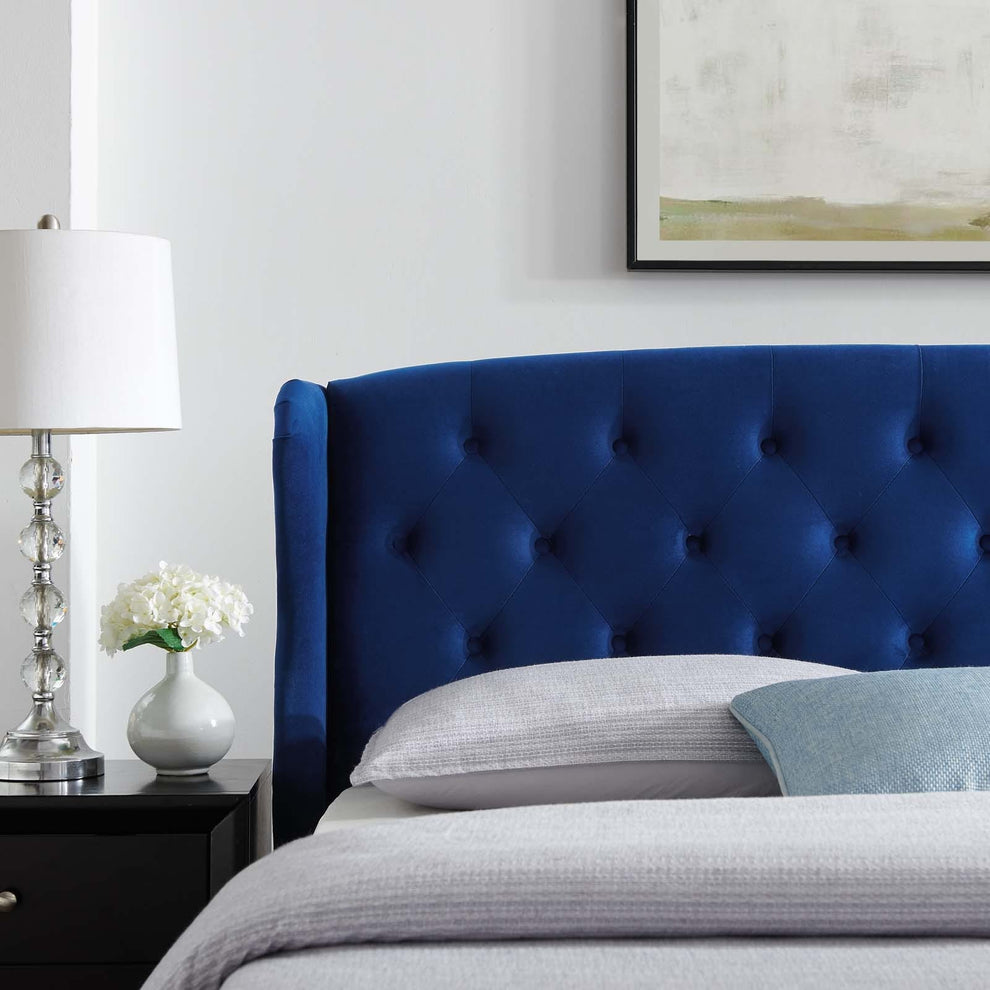 Modway Penelope Tufted Wingback Queen Performance Velvet Platform Bed - MOD-6180 | Beds | Modishstore - 7