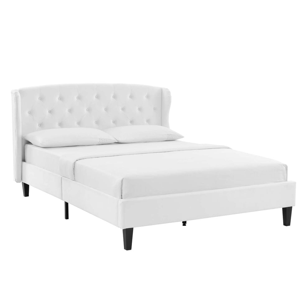 Modway Penelope Tufted Wingback Queen Performance Velvet Platform Bed - MOD-6180 | Beds | Modishstore - 8
