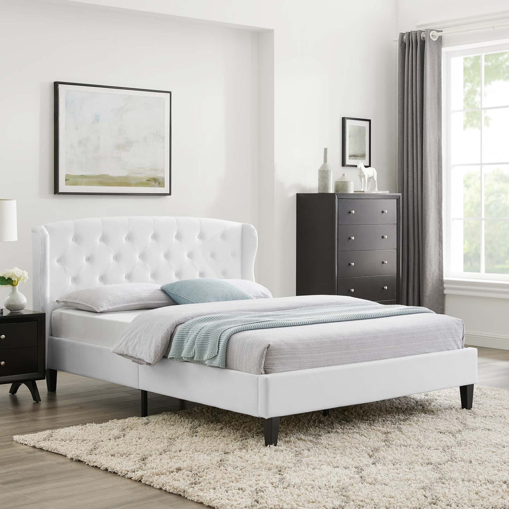 Modway Penelope Tufted Wingback Queen Performance Velvet Platform Bed - MOD-6180 | Beds | Modishstore - 12