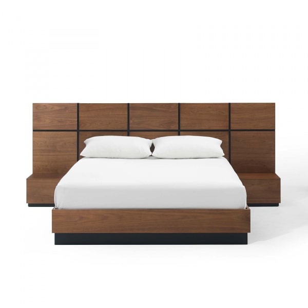 Modway Caima 3 Piece Queen Bedroom Set in Walnut - MOD-6293 | Bedroom Sets | Modishstore - 2