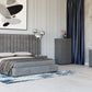 Modrest Buckley - Grey & Black Stainless Steel Bedroom Set | Modishstore | Bedroom Sets