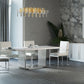 Modrest Kingsley Modern Marble & Stainless Steel Dining Table | Modishstore | Dining Tables