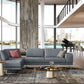 Coronelli Collezioni Mood - Contemporary Blue LAF Chaise Sectional Sofa | Modishstore | Sofas