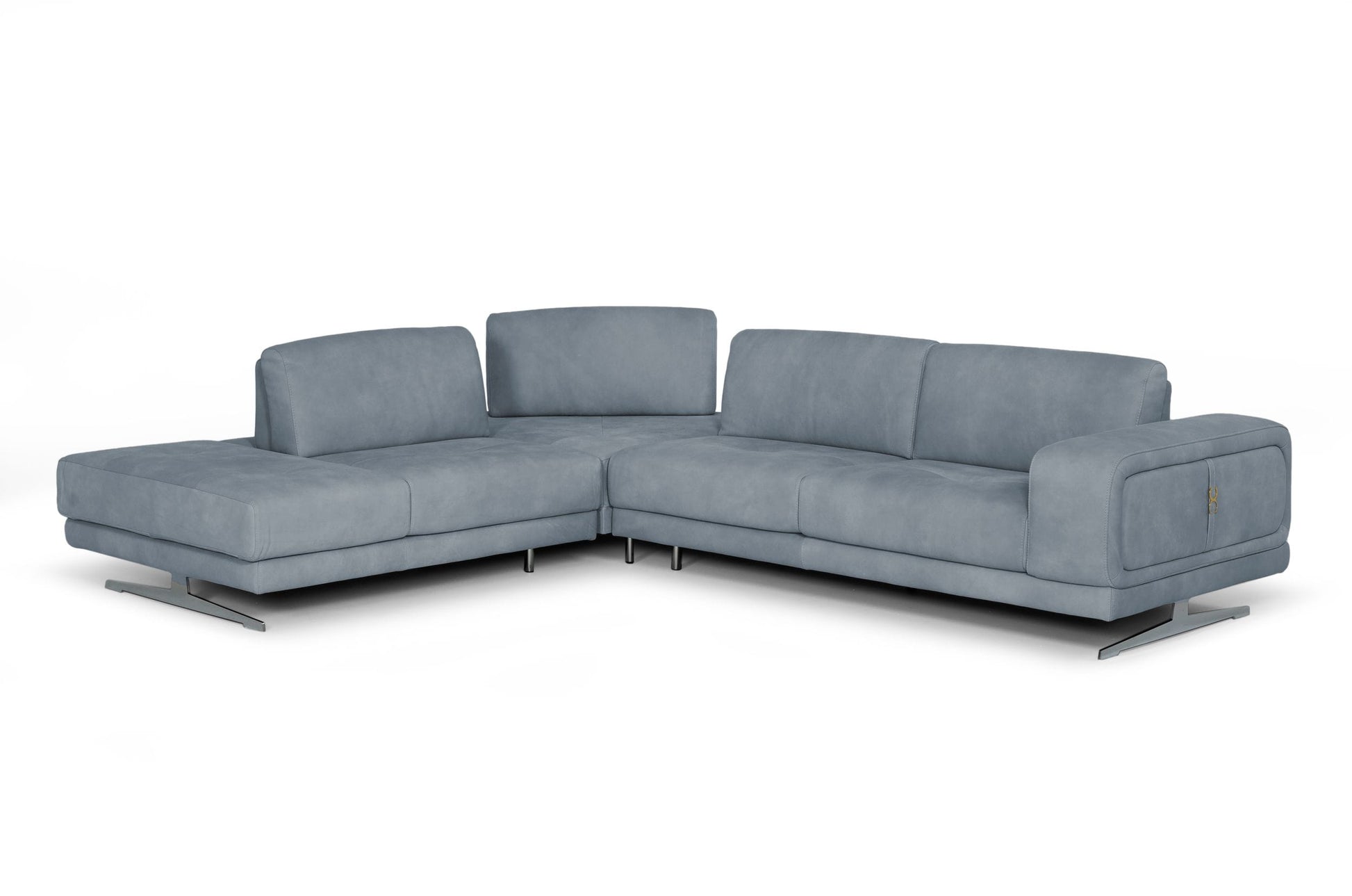Coronelli Collezioni Mood - Contemporary Blue LAF Chaise Sectional Sofa-3