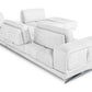 Coronelli Collezioni Mood - Contemporary White Leather 100" Right Facing Sectional Sofa-4