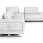 Coronelli Collezioni Mood - Contemporary White Leather 100" Right Facing Sectional Sofa-5