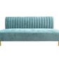 Divani Casa Mosko - Modern Light Green & Gold Fabric Sofa | Modishstore | Sofas