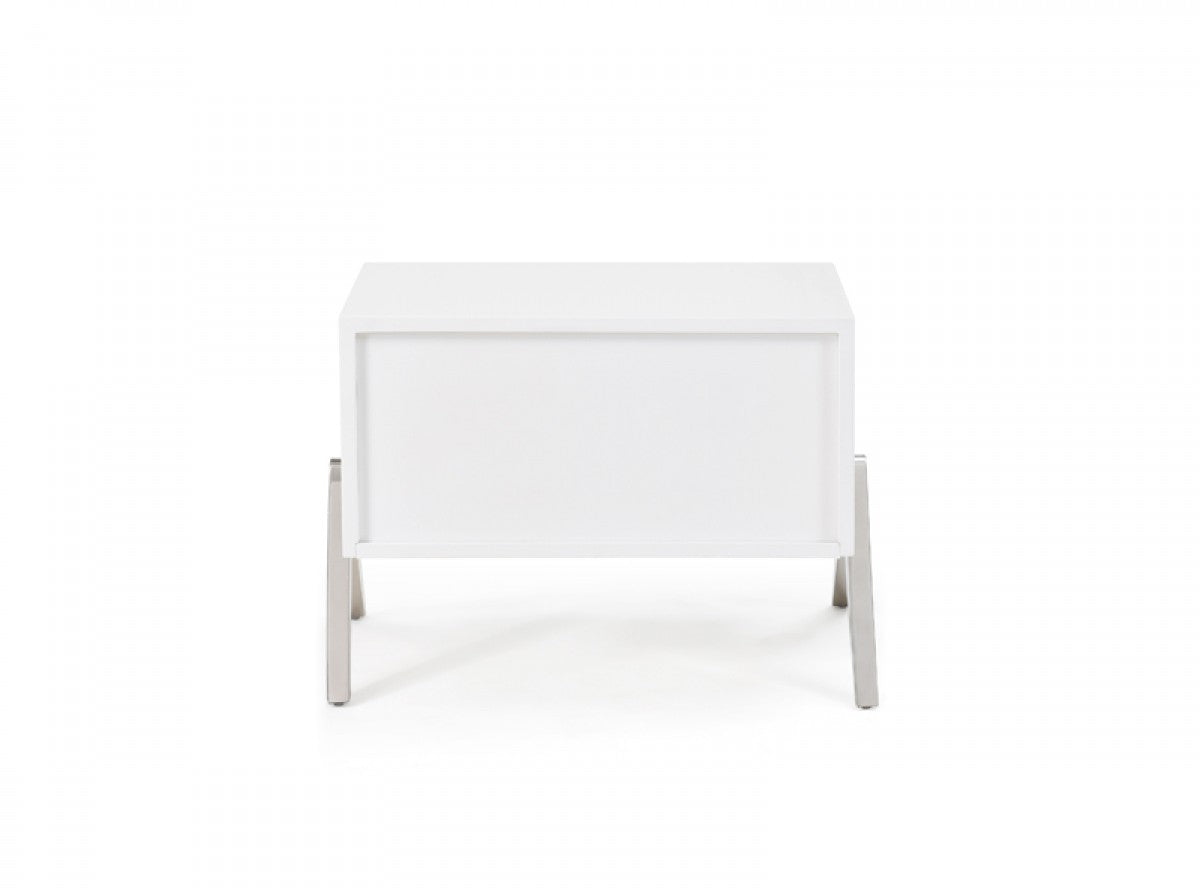 Vig Furniture Modrest Candid Modern White Nightstand | Modishstore | Nightstands-6