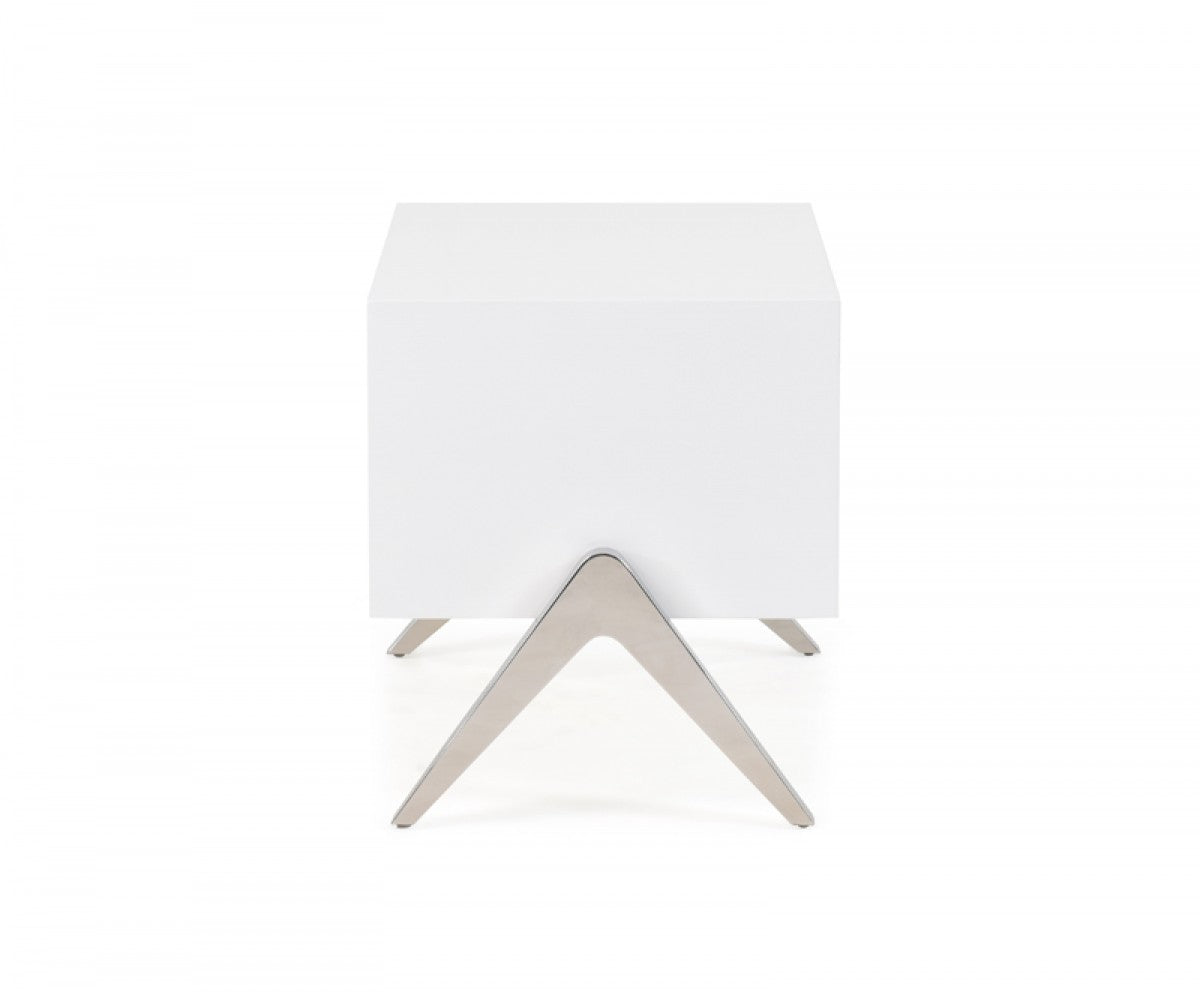 Vig Furniture Modrest Candid Modern White Nightstand | Modishstore | Nightstands-5