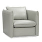 Divani Casa Tamworth Modern Grey Leather Swivel Chair-2