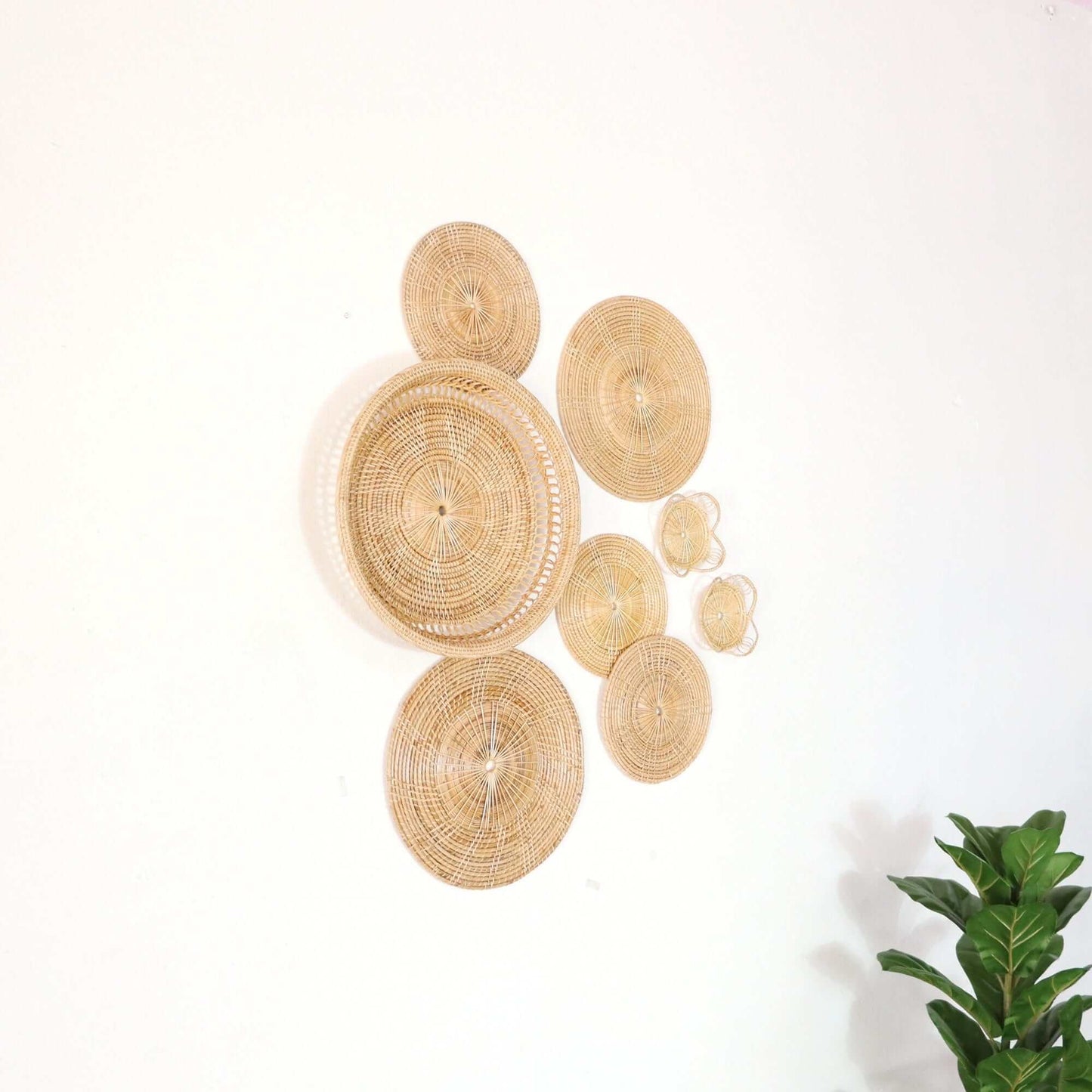 Na Pi Da - Rattan Wall Hanging Art Decor Set Of 8 By Thaihome | Wall Decor | Modishstore - 3